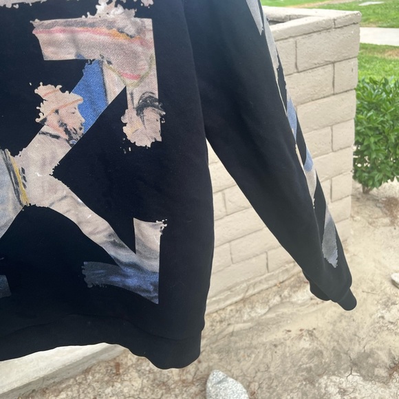 Ao multi color off white hoodie zip up